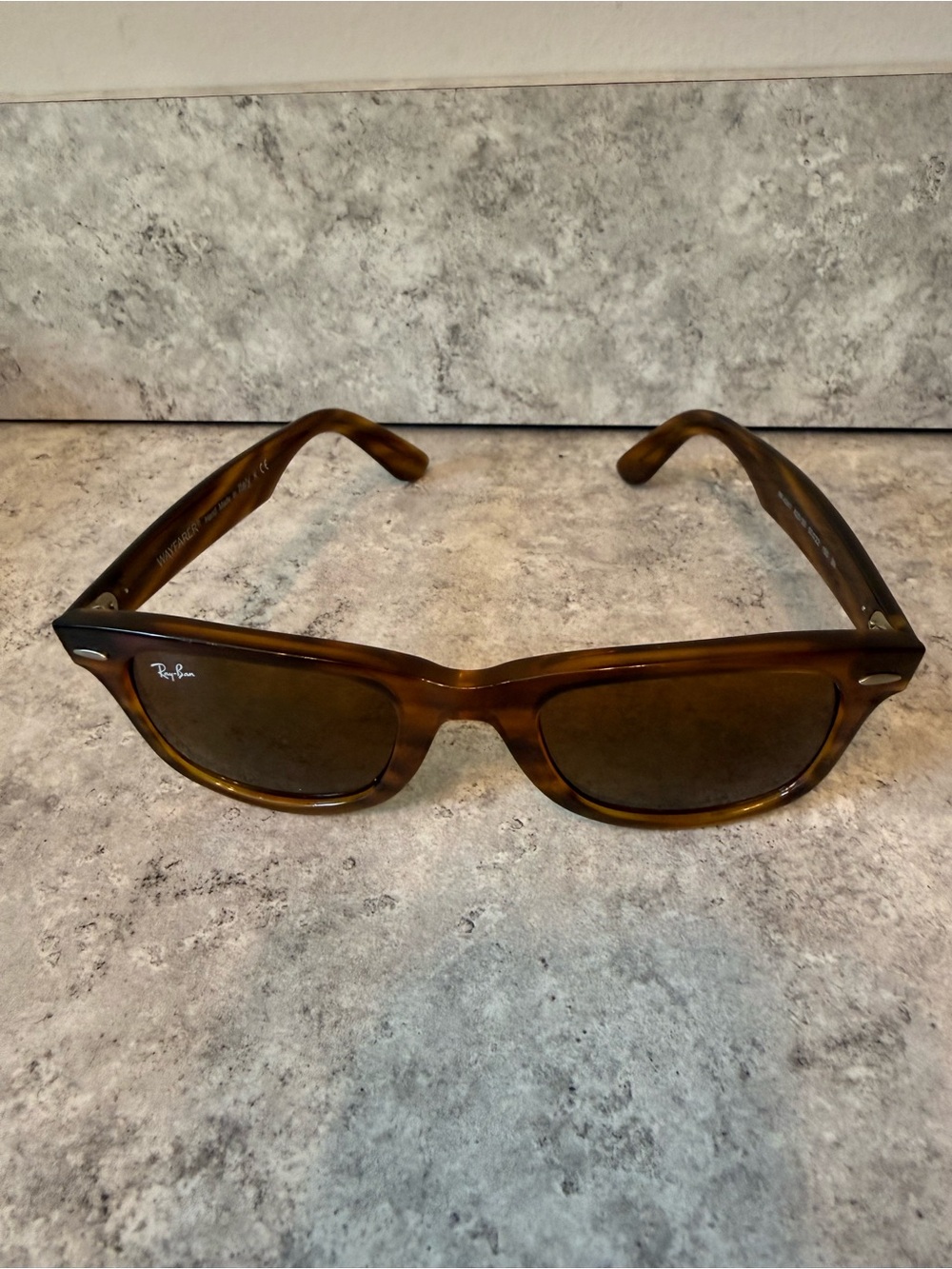 Ray-Ban Brown Tortoise Frame Sunglasses with Dark Brown Lenses